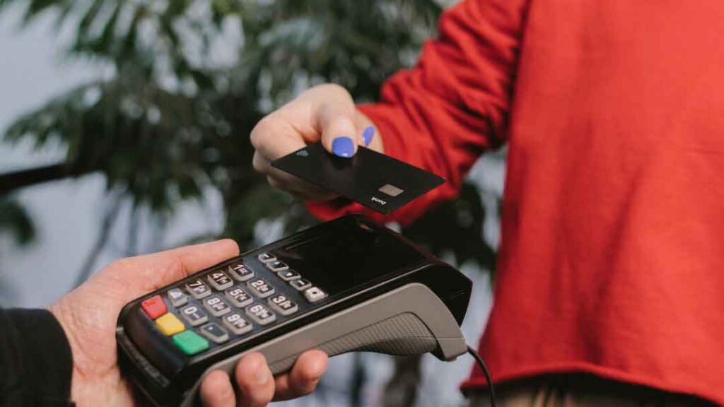 Card payment of a recovered debt